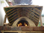 Finished roof for clay oven