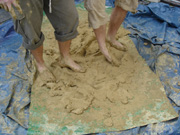 Treading the clay
